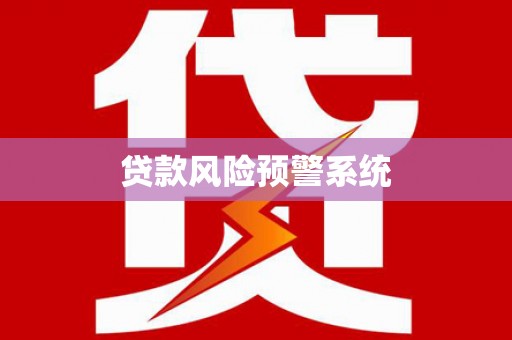 新平贷款风险预警系统