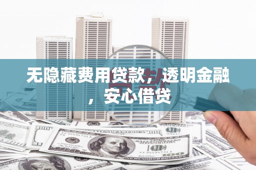 新平无隐藏费用贷款，透明金融，安心借贷