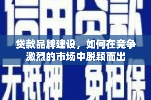 新平贷款品牌建设，如何在竞争激烈的市场中脱颖而出