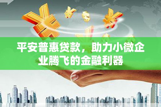 新平平安普惠贷款，助力小微企业腾飞的金融利器