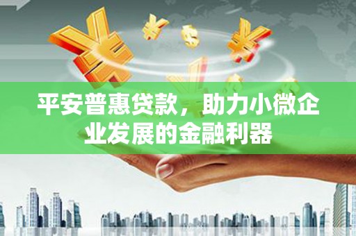 新平平安普惠贷款，助力小微企业发展的金融利器