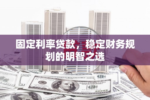 新平固定利率贷款，稳定财务规划的明智之选
