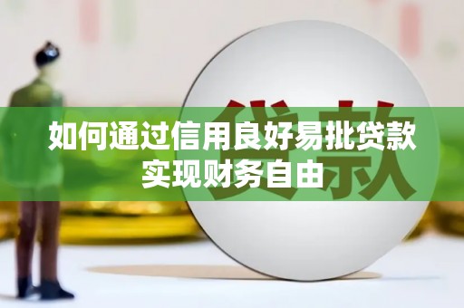 新平如何通过信用良好易批贷款实现财务自由