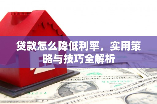 新平贷款怎么降低利率，实用策略与技巧全解析